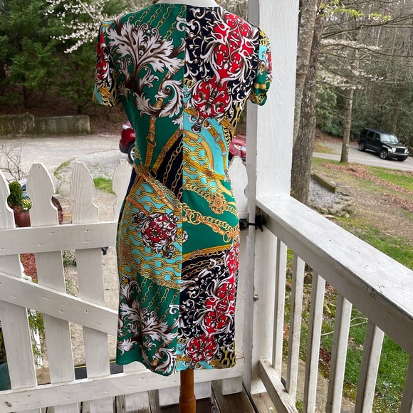 Dressbarn Baroque Faux Wrap Dress 4 FREE SHIP - Picture 4 of 5